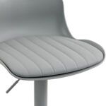 Modern Adjustable Swivel Bar Stools 2-Piece Set, Plastic Backrest & PU Leather Seat, Gas Lift - Image 12