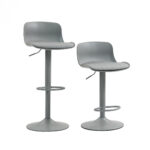 Modern Adjustable Swivel Bar Stools 2-Piece Set, Plastic Backrest & PU Leather Seat, Gas Lift - Image 18