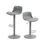 Modern Adjustable Swivel Bar Stools 2-Piece Set, Plastic Backrest & PU Leather Seat, Gas Lift - Image 19