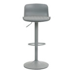 Modern Adjustable Swivel Bar Stools 2-Piece Set, Plastic Backrest & PU Leather Seat, Gas Lift - Image 6