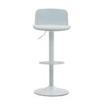 Modern Adjustable Swivel Bar Stools 2-Piece Set, Plastic Backrest & PU Leather Seat, Gas Lift - Image 6