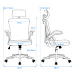 Ergonomic Mesh Office Chair with Adjustable Lumbar Support and Headrest - High-Back Executive Chair - Image 27