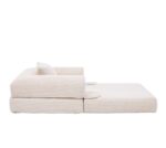 Corduroy Convertible Single Sleeper Sofa, Multifunctional Folding Sofa Bed, Space-Saving Guest Bed from High - Image 20