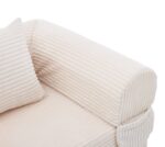 Corduroy Convertible Single Sleeper Sofa, Multifunctional Folding Sofa Bed, Space-Saving Guest Bed from High - Image 25