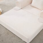 Corduroy Convertible Single Sleeper Sofa, Multifunctional Folding Sofa Bed, Space-Saving Guest Bed from High - Image 7
