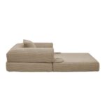 Corduroy Convertible Single Sleeper Sofa, Multifunctional Folding Sofa Bed, Space-Saving Guest Bed from High - Image 13