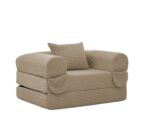 Corduroy Convertible Single Sleeper Sofa, Multifunctional Folding Sofa Bed, Space-Saving Guest Bed from High - Image 4