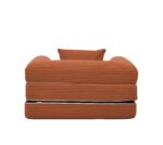 Corduroy Convertible Single Sleeper Sofa, Multifunctional Folding Sofa Bed, Space-Saving Guest Bed from High - Image 10