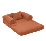 Corduroy Convertible Single Sleeper Sofa, Multifunctional Folding Sofa Bed, Space-Saving Guest Bed from High - Image 12