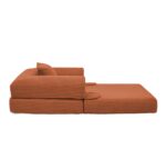 Corduroy Convertible Single Sleeper Sofa, Multifunctional Folding Sofa Bed, Space-Saving Guest Bed from High - Image 14