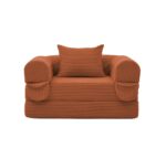Corduroy Convertible Single Sleeper Sofa, Multifunctional Folding Sofa Bed, Space-Saving Guest Bed from High - Image 5