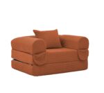 Corduroy Convertible Single Sleeper Sofa, Multifunctional Folding Sofa Bed, Space-Saving Guest Bed from High - Image 7