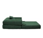 Corduroy Convertible Single Sleeper Sofa, Multifunctional Folding Sofa Bed, Space-Saving Guest Bed from High - Image 11