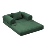 Corduroy Convertible Single Sleeper Sofa, Multifunctional Folding Sofa Bed, Space-Saving Guest Bed from High - Image 13