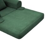 Corduroy Convertible Single Sleeper Sofa, Multifunctional Folding Sofa Bed, Space-Saving Guest Bed from High - Image 15