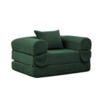 Corduroy Convertible Single Sleeper Sofa, Multifunctional Folding Sofa Bed, Space-Saving Guest Bed from High - Image 4