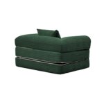 Corduroy Convertible Single Sleeper Sofa, Multifunctional Folding Sofa Bed, Space-Saving Guest Bed from High - Image 9