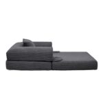 Corduroy Convertible Single Sleeper Sofa, Multifunctional Folding Sofa Bed, Space-Saving Guest Bed from High - Image 10