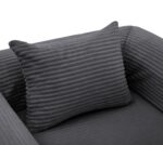 Corduroy Convertible Single Sleeper Sofa, Multifunctional Folding Sofa Bed, Space-Saving Guest Bed from High - Image 16