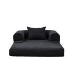Corduroy Convertible Single Sleeper Sofa, Multifunctional Folding Sofa Bed, Space-Saving Guest Bed from High - Image 10