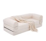 2-Seater Sofa Bed in Soft Corduroy, Convertible Floor Sofa Bed, Space-Saving Futon Sofa - Image 11