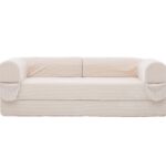 2-Seater Sofa Bed in Soft Corduroy, Convertible Floor Sofa Bed, Space-Saving Futon Sofa - Image 12