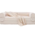 2-Seater Sofa Bed in Soft Corduroy, Convertible Floor Sofa Bed, Space-Saving Futon Sofa - Image 13