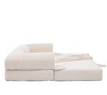 2-Seater Sofa Bed in Soft Corduroy, Convertible Floor Sofa Bed, Space-Saving Futon Sofa - Image 15