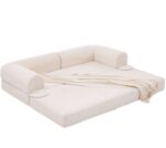 2-Seater Sofa Bed in Soft Corduroy, Convertible Floor Sofa Bed, Space-Saving Futon Sofa - Image 19