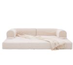 2-Seater Sofa Bed in Soft Corduroy, Convertible Floor Sofa Bed, Space-Saving Futon Sofa - Image 20
