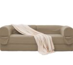 2-Sitzer Schlafsofa aus weichem Kordstoff, umwandelbares Boden Sofa Bett, platzsparendes Futon Sofa - Image 13