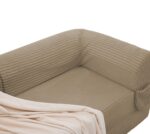2-Sitzer Schlafsofa aus weichem Kordstoff, umwandelbares Boden Sofa Bett, platzsparendes Futon Sofa - Image 17