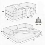 2-Sitzer Schlafsofa aus weichem Kordstoff, umwandelbares Boden Sofa Bett, platzsparendes Futon Sofa - Image 4