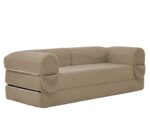 2-Sitzer Schlafsofa aus weichem Kordstoff, umwandelbares Boden Sofa Bett, platzsparendes Futon Sofa - Image 6
