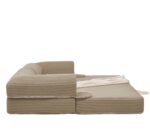 2-Sitzer Schlafsofa aus weichem Kordstoff, umwandelbares Boden Sofa Bett, platzsparendes Futon Sofa - Image 8