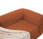 2-Sitzer Schlafsofa aus weichem Kordstoff, umwandelbares Boden Sofa Bett, platzsparendes Futon Sofa - Image 15