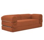 2-Sitzer Schlafsofa aus weichem Kordstoff, umwandelbares Boden Sofa Bett, platzsparendes Futon Sofa - Image 8