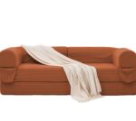2-Sitzer Schlafsofa aus weichem Kordstoff, umwandelbares Boden Sofa Bett, platzsparendes Futon Sofa - Image 9