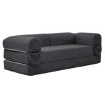 2-Seater Sofa Bed in Soft Corduroy, Convertible Floor Sofa Bed, Space-Saving Futon Sofa - Image 8