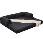 2-Seater Sofa Bed in Soft Corduroy, Convertible Floor Sofa Bed, Space-Saving Futon Sofa - Image 13