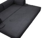 2-Seater Sofa Bed in Soft Corduroy, Convertible Floor Sofa Bed, Space-Saving Futon Sofa - Image 14
