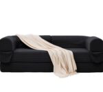 2-Seater Sofa Bed in Soft Corduroy, Convertible Floor Sofa Bed, Space-Saving Futon Sofa - Image 7