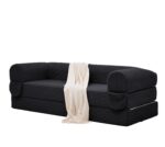 2-Seater Sofa Bed in Soft Corduroy, Convertible Floor Sofa Bed, Space-Saving Futon Sofa - Image 9