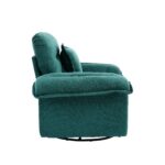 Chenille 360° Swivel Accent Chair in Oversized Format for Reading - Comfortable Accent Chair with Stool - Image 14