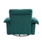 Chenille 360° Swivel Accent Chair in Oversized Format for Reading - Comfortable Accent Chair with Stool - Image 15