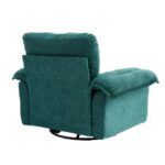 Chenille 360° Swivel Accent Chair in Oversized Format for Reading - Comfortable Accent Chair with Stool - Image 16