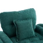 Chenille 360° Swivel Accent Chair in Oversized Format for Reading - Comfortable Accent Chair with Stool - Image 19