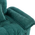 Chenille 360° Swivel Accent Chair in Oversized Format for Reading - Comfortable Accent Chair with Stool - Image 20