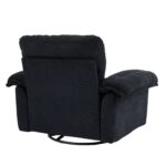 Chenille 360° Swivel Accent Chair in Oversized Format for Reading - Comfortable Accent Chair with Stool - Image 15