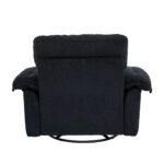 Chenille 360° Swivel Accent Chair in Oversized Format for Reading - Comfortable Accent Chair with Stool - Image 16